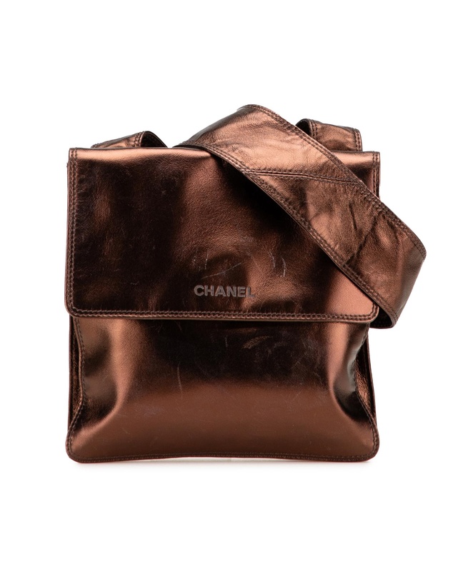 Pre-Loved by Azura Reborn - Pre-Loved chanel Leather Crossbody Bag with Flap Closure and Adjustable Strap