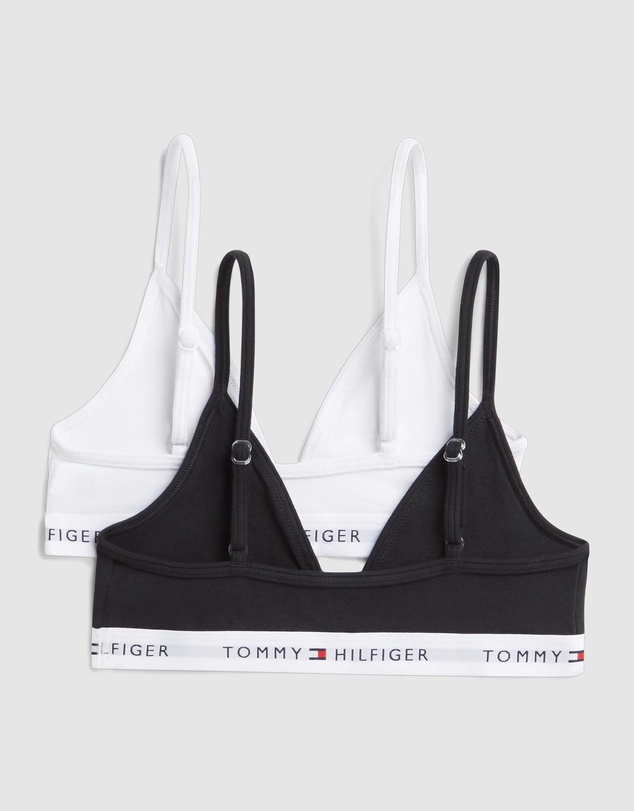 Tommy Hilfiger - 2-Pack Signature Logo Triangle Bra - Teens