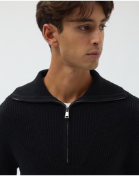 AERE - Wool Blend Quarter Zip