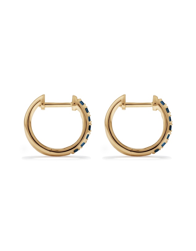 Michael Hill - Sapphire Huggie Hoop Earrings in 10kt Yellow Gold