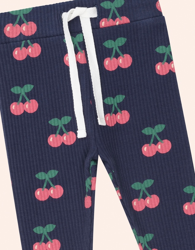 Huxbaby - Very Cherry Rib Leggings - Babies