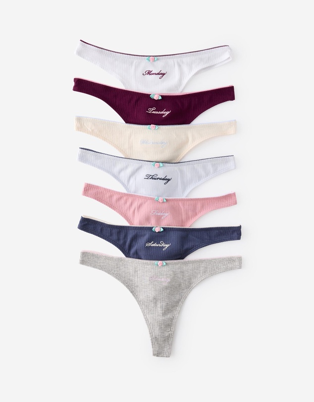 Cotton On Body - Day by Day Organic Cotton Picot G String Briefs