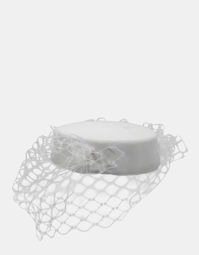 Morgan & Taylor - Zahra Pillbox Hat in White