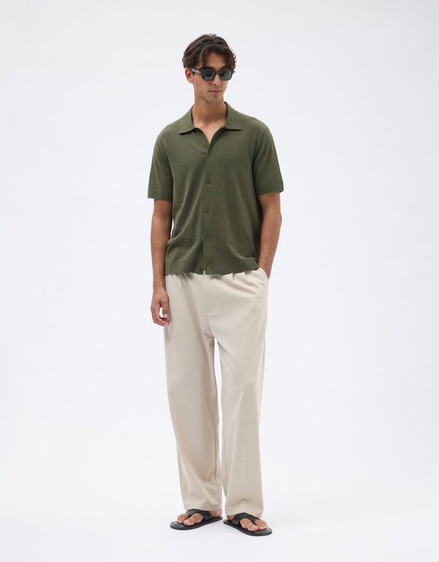 AERE - Linen Blend Knit Shirt