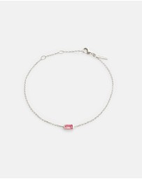 Kirstin Ash - Baguette Birthstone Bracelet October Pink Topaz