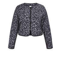 City Chic - Quilted Animal Print Jacket