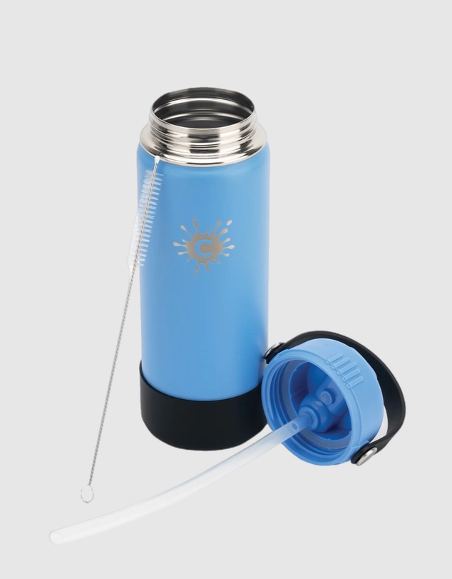 Tolu Australia - 750ml Reusable Blue Water Bottle with Straw Lid