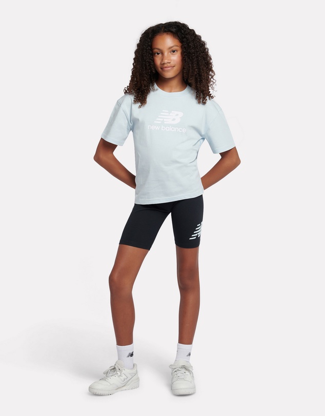 New Balance - Stacked Logo Tee & Cycle Short Set
