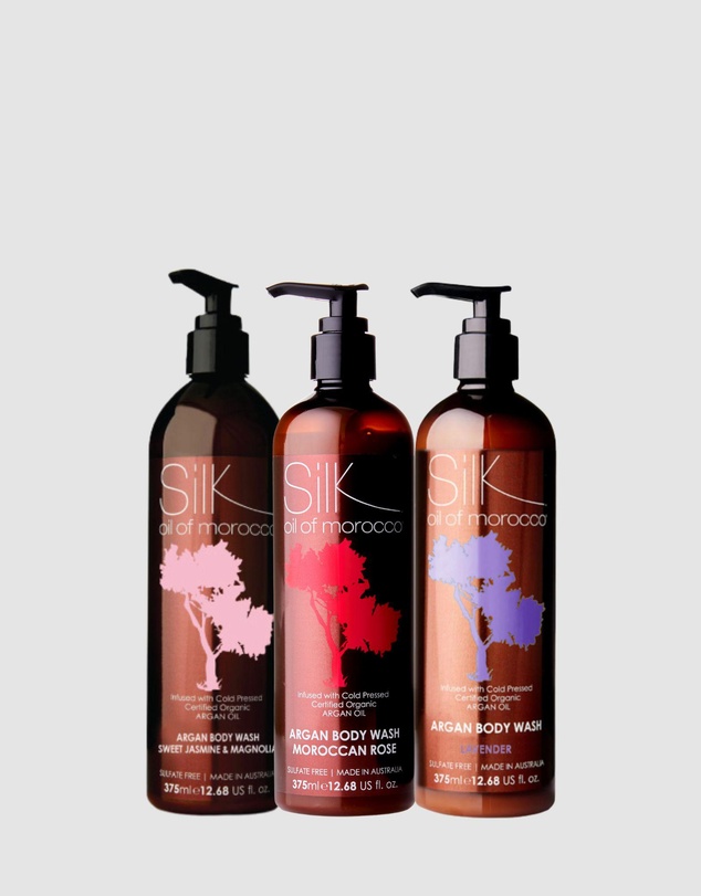 Silk Oil of Morocco - Botanical Body Wash Trio