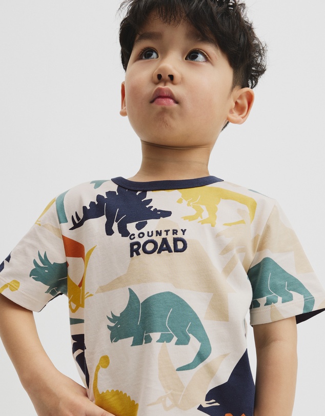 Country Road - Australian Cotton Short Sleeve Dino Pyjama Set