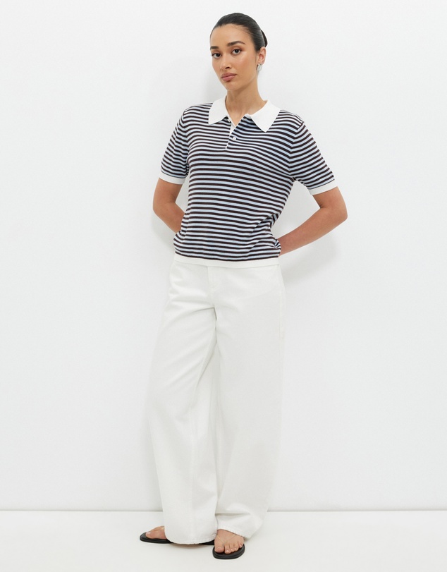 Calli - Talissa Knit Polo Top