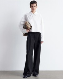 & Other Stories - Cropped Oversized Cotton Shirt
