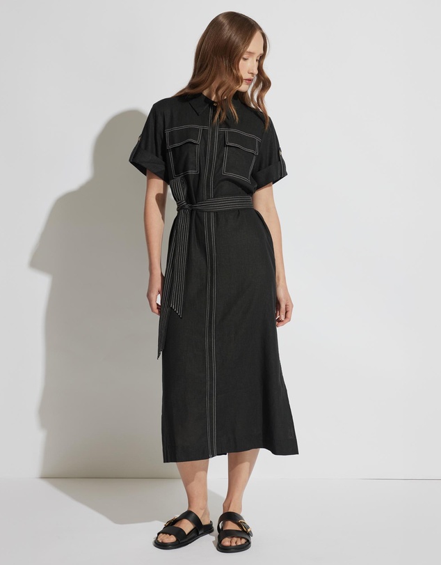 knee length dresses for ladies MEG OFF WHITE S/LESS MIDI DRESS – DISSH