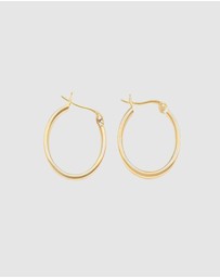Ichu - Minimalist Hoops Earrings Gold 20mm