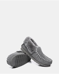 EVERAU - Australian Shepherd Ugg Popo Moccasins Cow Suede Upper Moccasins