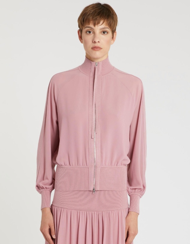 Marella - Blush Zip-Up Blouse