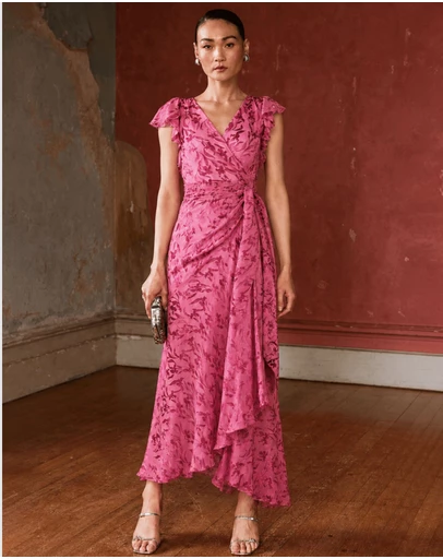 SACHA DRAKE - Bella Rose Maxi Wrap Dress