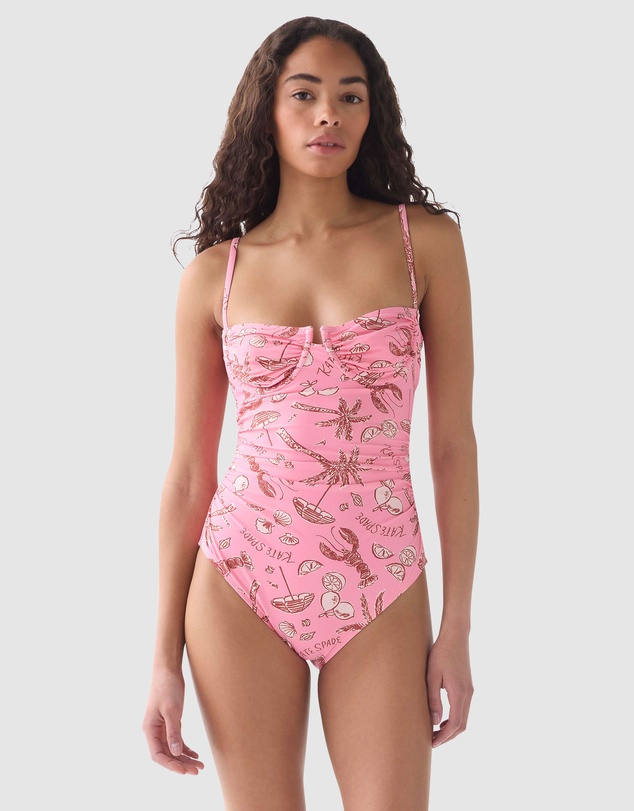 Kate Spade - Beachside Open Back Balconette Cup Underwired Swimsuit