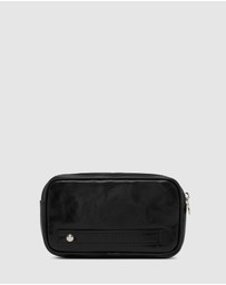 Republic of Florence - Marcus Matt Chocolate Leather Carry Pouch