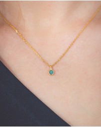 Georgini - Natural Turquoise And Diamond December Gold Pendant