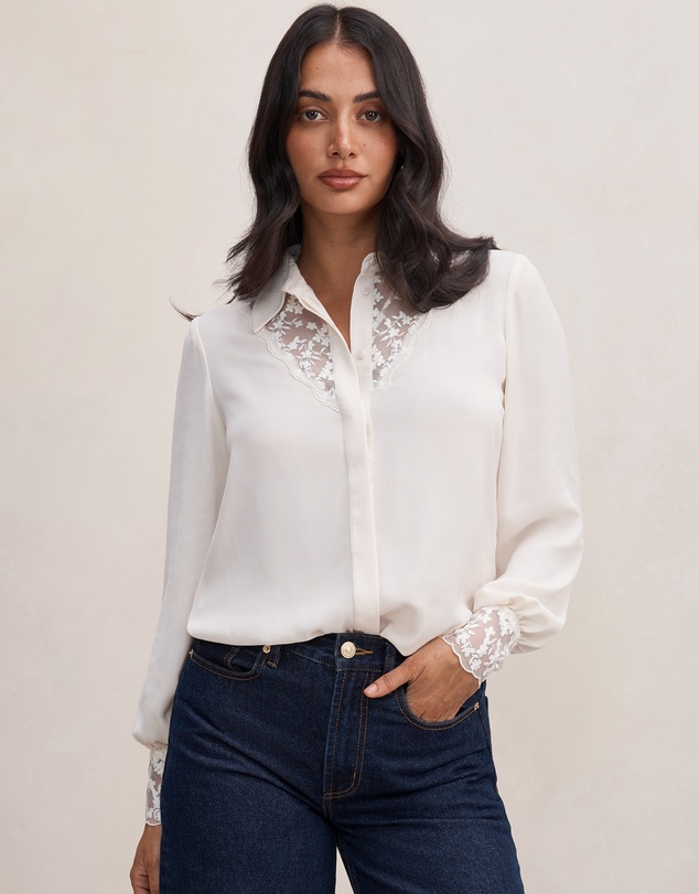 Forever New - Hannah Lace Trim Shirt