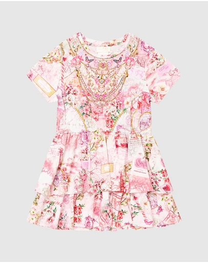 Camilla - Mini Tee Dress With Layered Skirt - Kids-Teens