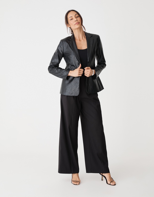 Forcast - Shay Faux Leather Blazer