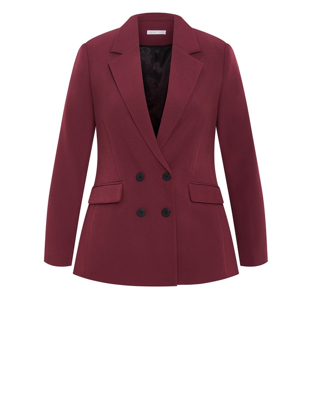 City Chic - Plus size JKT RELAXED ALENA S - Berry