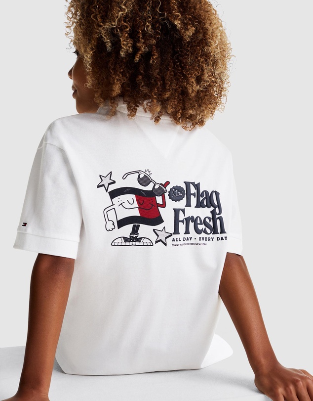 Tommy Hilfiger - Regular Back Slogan Polo Shirt - Kids
