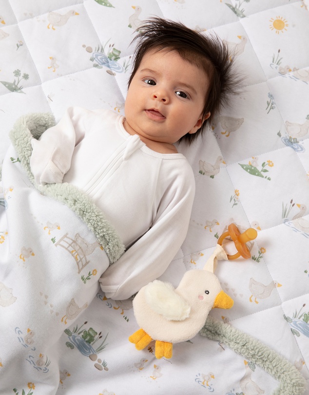 Living Textiles - Teething Ring & Dummy Chain Gift Set - Goosey Goosey