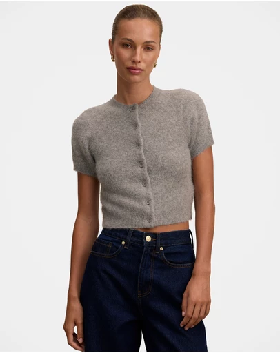 Forever New - Juniper Button Through Knitted T-shirt