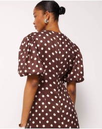 AERE - Tessa Linen Midi Dress