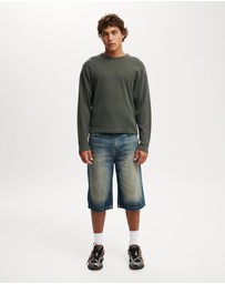Cotton On - Cropped Fit Textured Long Sleeve