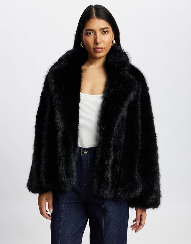 Honey and Beau - Gracia Faux Fur Jacket