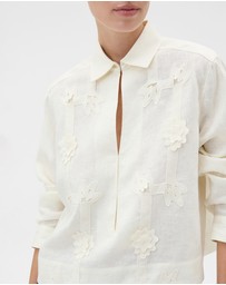 Oroton - Ribbon Trim Camp Shirt