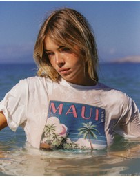 Poolside Paradiso - Maui tee- Vanilla