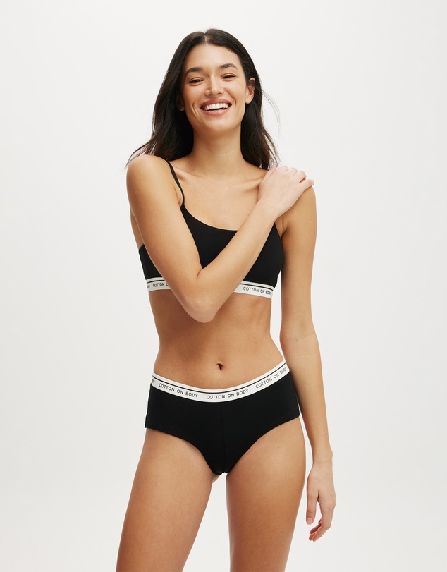 Cotton On Body - Branded Cotton Scoop Bralette