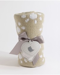 Living Textiles - Chenille Blanket - Rainbow Taupe