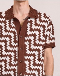 Frescobol Carioca - Pinto Cotton Crochet SS Cardigan