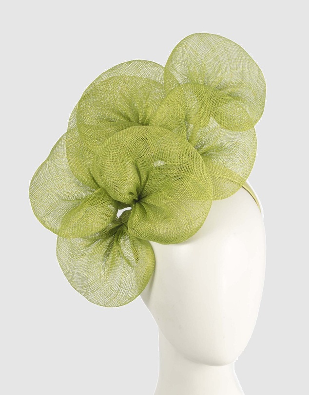 Max Alexander - Large Lilly Lime Flower Fascinator