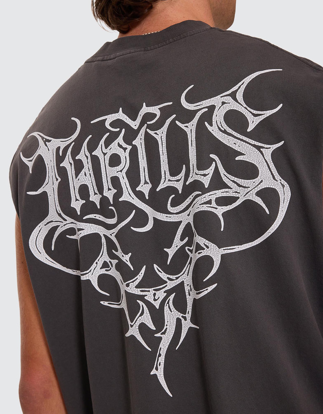 Thrills - South Of Heaven Box Crop Muscle Tee