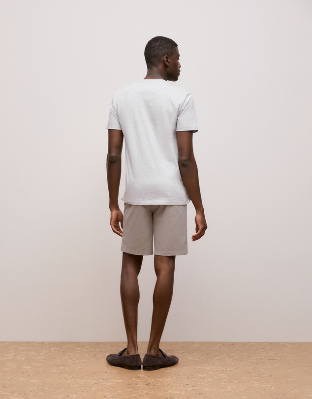 Trenery - Cotton Marle Crew T-shirt in Grey Marle