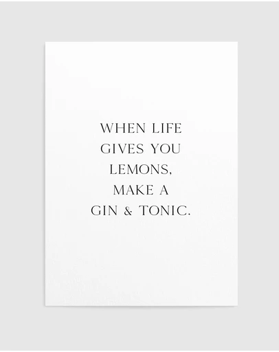 Olive et Oriel - Gin & Tonic Art Print