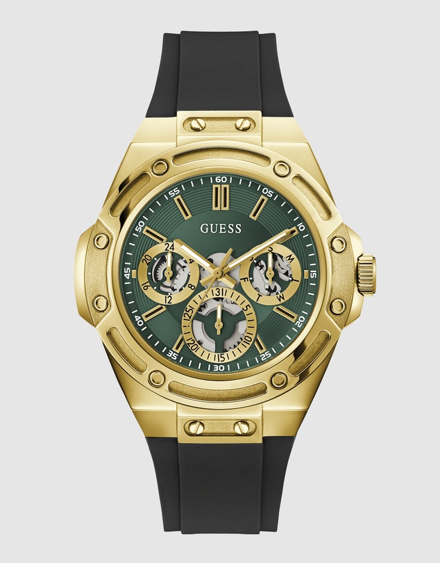 GUESS - GUESS Mens Gold-Tone Multifunction Watch
