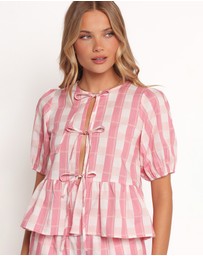Petal & Pup - Deborah Short Set - Pink Gingham