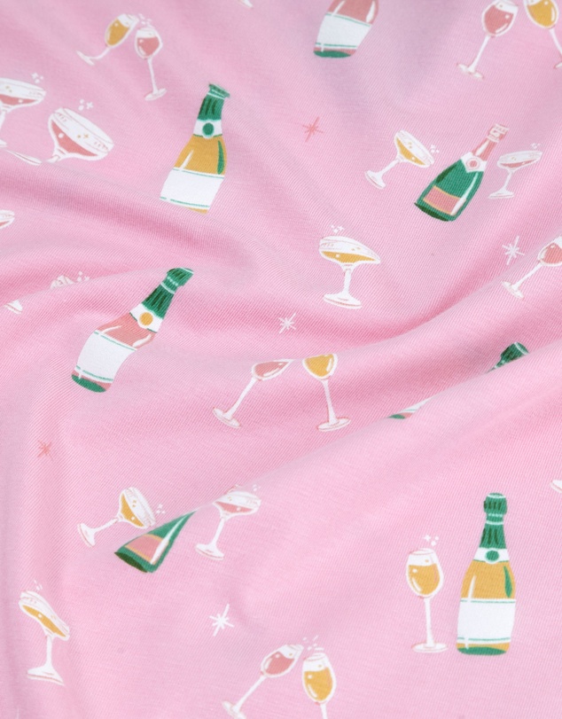 Bamboozld - Womens Champagne Bubbles Jersey Night-Tee