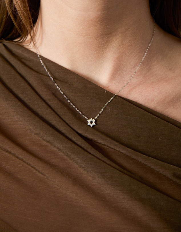 Bianc - Small CZ Star of David Necklace