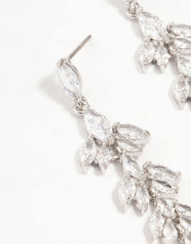 Lovisa - Silver Chandelier Cubic Zirconia Drop Earrings