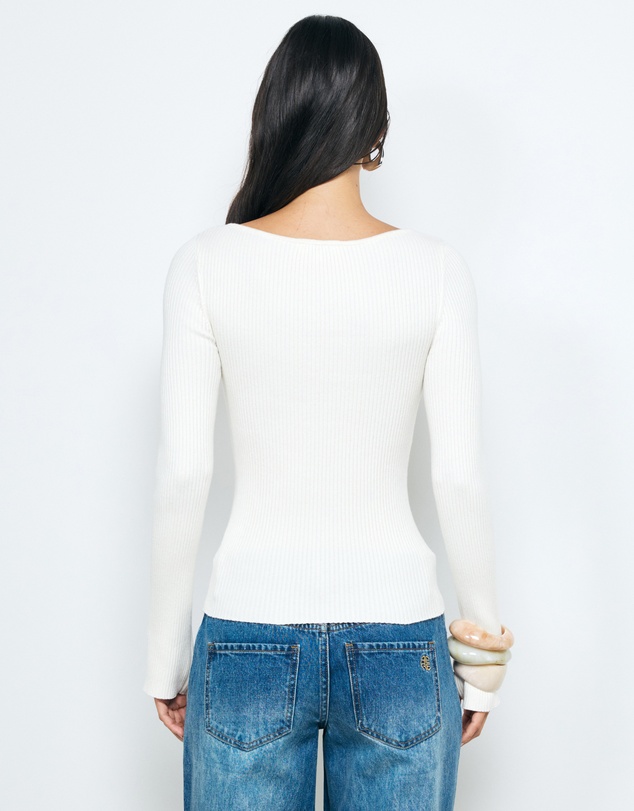 AERE - Eden Cashmere Blend Boat Neck Top