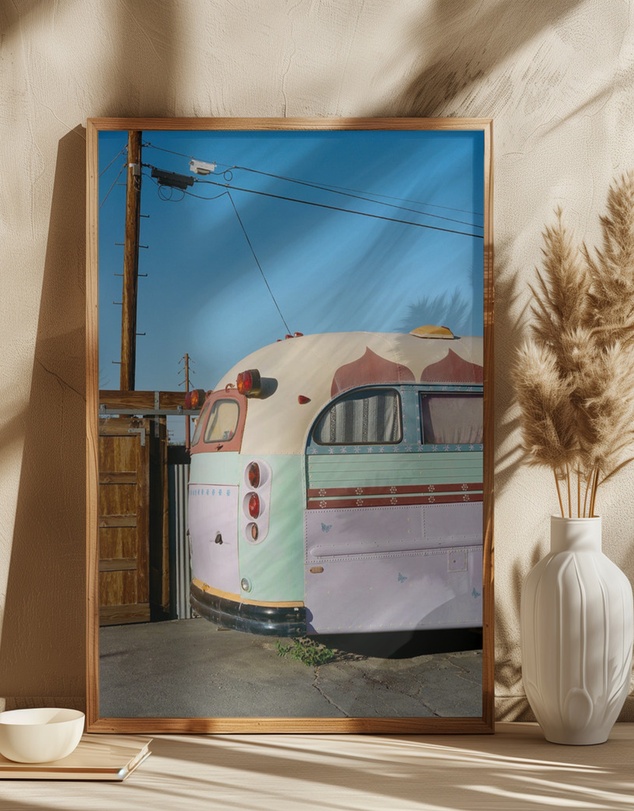 Olive et Oriel - Joshua Tree Bus by Bethany Young Art Print